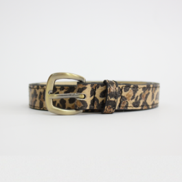 Ceinture AMANS cuir leopard