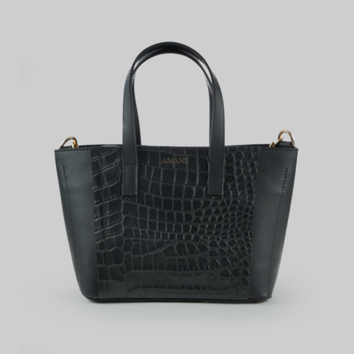 Sac Rosa Noir Croco