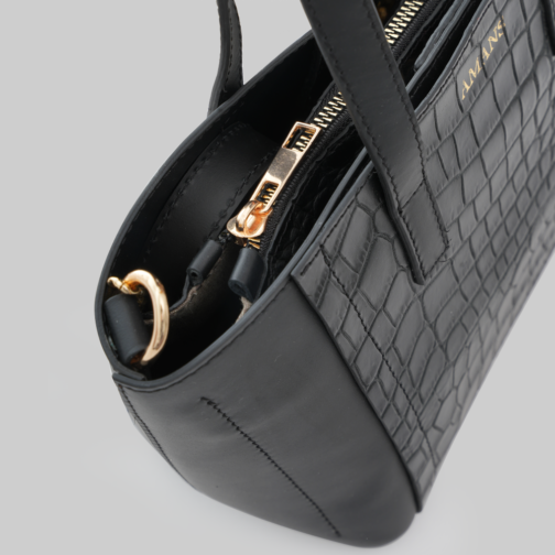 Sac Rosa Noir Croco – Image 2
