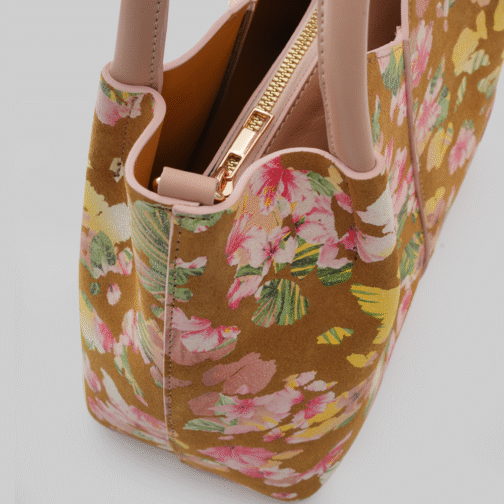 Sac Fleurette camel fleurie – Image 2