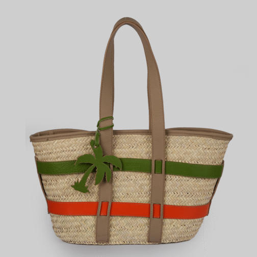 Couffin Palmier Beige Vert
