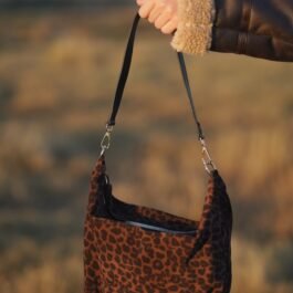 sac Lily cuir leopard